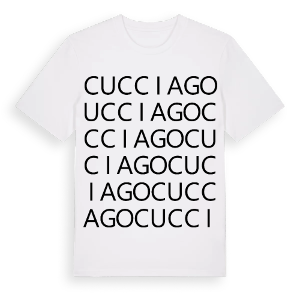 Cucciago ordlek t-shirt – ekologisk bomull t-shirt från Pinshirt