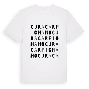 Cura Carpignano ordlek t-shirt – ekologisk bomull t-shirt från Pinshirt
