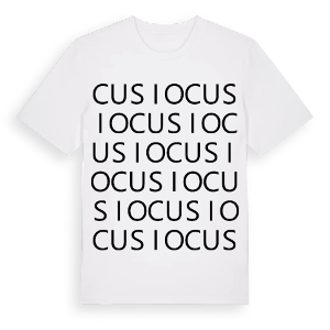 Cusio ordlek t-shirt – ekologisk bomull t-shirt från Pinshirt