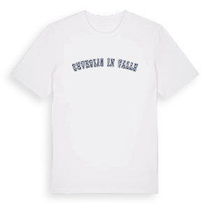 Cuveglio in Valle college t-shirt – ekologisk bomull t-shirt från Pinshirt