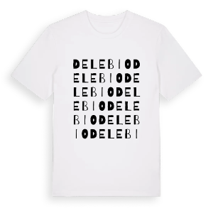 Delebio ordlek t-shirt – ekologisk bomull t-shirt från Pinshirt