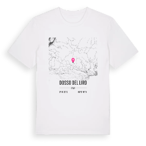 Dosso del Liro karta t-shirt – ekologisk bomull t-shirt från Pinshirt