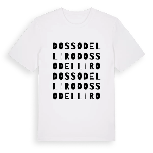 Dosso del Liro ordlek t-shirt – ekologisk bomull t-shirt från Pinshirt