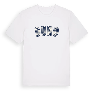 Duno college t-shirt – ekologisk bomull t-shirt från Pinshirt