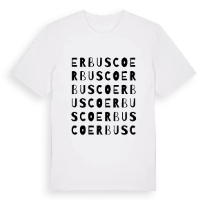 Erbusco ordlek t-shirt – ekologisk bomull t-shirt från Pinshirt