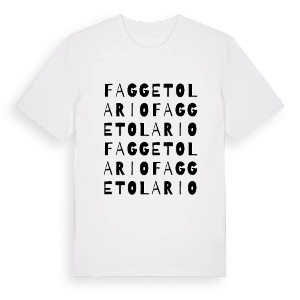 Faggeto Lario ordlek t-shirt – ekologisk bomull t-shirt från Pinshirt