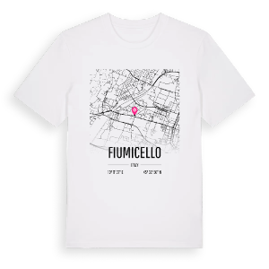 Fiumicello karta t-shirt – ekologisk bomull t-shirt från Pinshirt