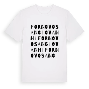 Fornovo San Giovanni ordlek t-shirt – ekologisk bomull t-shirt från Pinshirt