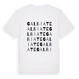 Galbiate ordlek t-shirt – ekologisk bomull t-shirt från Pinshirt