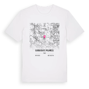 Garbagnate Milanese karta t-shirt – ekologisk bomull t-shirt från Pinshirt