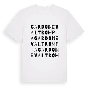 Gardone Val Trompia ordlek t-shirt – ekologisk bomull t-shirt från Pinshirt