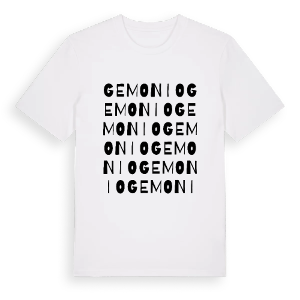 Gemonio ordlek t-shirt – ekologisk bomull t-shirt från Pinshirt