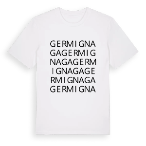 Germignaga ordlek t-shirt – ekologisk bomull t-shirt från Pinshirt