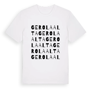 Gerola Alta ordlek t-shirt – ekologisk bomull t-shirt från Pinshirt