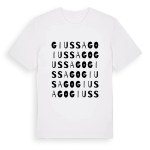 Giussago ordlek t-shirt – ekologisk bomull t-shirt från Pinshirt