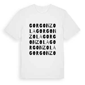 Gorgonzola ordlek t-shirt – ekologisk bomull t-shirt från Pinshirt