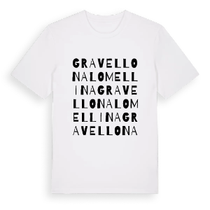 Gravellona Lomellina ordlek t-shirt – ekologisk bomull t-shirt från Pinshirt