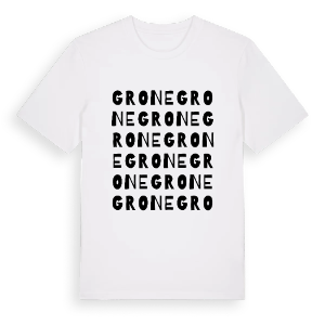 Grone ordlek t-shirt – ekologisk bomull t-shirt från Pinshirt