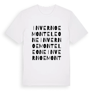 Inverno e Monteleone ordlek t-shirt – ekologisk bomull t-shirt från Pinshirt