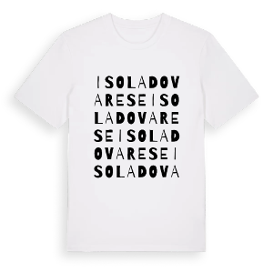 Isola Dovarese ordlek t-shirt – ekologisk bomull t-shirt från Pinshirt