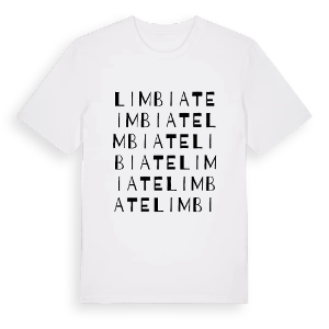 Limbiate ordlek t-shirt – ekologisk bomull t-shirt från Pinshirt
