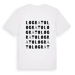 Lograto ordlek t-shirt – ekologisk bomull t-shirt från Pinshirt