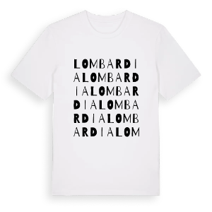Lombardia ordlek t-shirt – ekologisk bomull t-shirt från Pinshirt