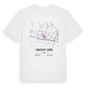 Lonato del Garda karta t-shirt – ekologisk bomull t-shirt från Pinshirt
