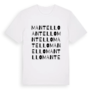 Mantello ordlek t-shirt – ekologisk bomull t-shirt från Pinshirt