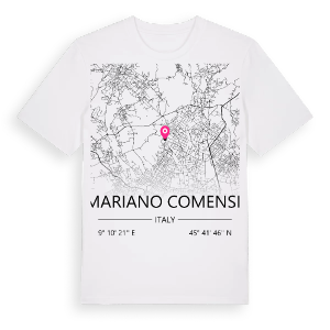 Mariano Comense karta t-shirt – ekologisk bomull t-shirt från Pinshirt
