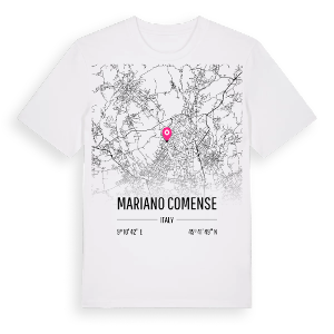 Mariano Comense karta t-shirt – ekologisk bomull t-shirt från Pinshirt