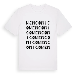 Menconico ordlek t-shirt – ekologisk bomull t-shirt från Pinshirt