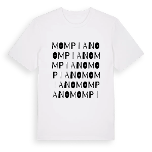 Mompiano ordlek t-shirt – ekologisk bomull t-shirt från Pinshirt