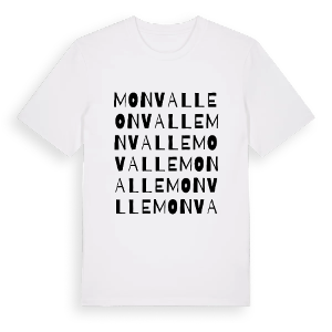 Monvalle ordlek t-shirt – ekologisk bomull t-shirt från Pinshirt