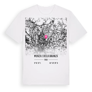Monza e della Brianza karta t-shirt – ekologisk bomull t-shirt från Pinshirt