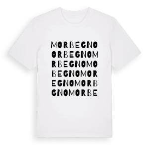 Morbegno ordlek t-shirt – ekologisk bomull t-shirt från Pinshirt
