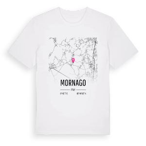 Mornago karta t-shirt – ekologisk bomull t-shirt från Pinshirt