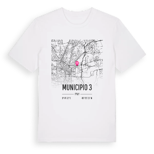 Municipio 3 karta t-shirt – ekologisk bomull t-shirt från Pinshirt
