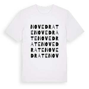 Novedrate ordlek t-shirt – ekologisk bomull t-shirt från Pinshirt