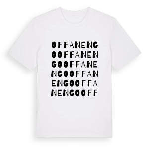 Offanengo ordlek t-shirt – ekologisk bomull t-shirt från Pinshirt