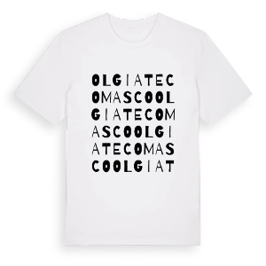 Olgiate Comasco ordlek t-shirt – ekologisk bomull t-shirt från Pinshirt