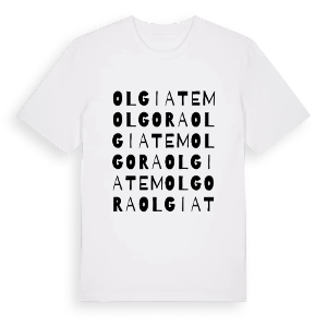 Olgiate Molgora ordlek t-shirt – ekologisk bomull t-shirt från Pinshirt