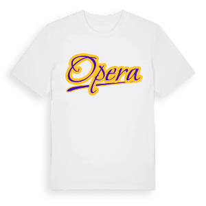 Opera baseball t-shirt – ekologisk bomull t-shirt från Pinshirt