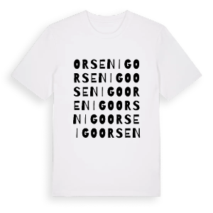 Orsenigo ordlek t-shirt – ekologisk bomull t-shirt från Pinshirt