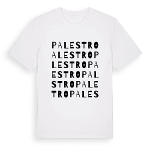 Palestro ordlek t-shirt – ekologisk bomull t-shirt från Pinshirt