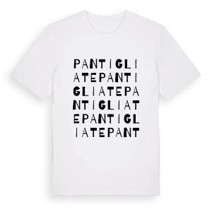 Pantigliate ordlek t-shirt – ekologisk bomull t-shirt från Pinshirt