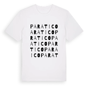Paratico ordlek t-shirt – ekologisk bomull t-shirt från Pinshirt