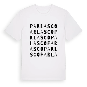 Parlasco ordlek t-shirt – ekologisk bomull t-shirt från Pinshirt