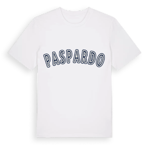 Paspardo college t-shirt – ekologisk bomull t-shirt från Pinshirt