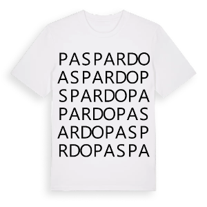 Paspardo ordlek t-shirt – ekologisk bomull t-shirt från Pinshirt